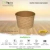 Paper Food Container - kraft Paper with Lid - 400ml