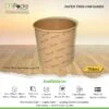 Paper Food Container - kraft Paper with Lid - 750ml