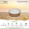Paper Food Container - White and Ripple Paper with Lid - 250ml