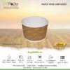 Paper Food Container - White and Ripple Paper with Lid -400ml