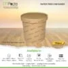 Paper Food Container - kraft Paper with Lid - 750ml