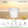 paper flat bowl | Paper Food Flat Bowl | Flat Bowl Container | Flat Bowl, Soup Bowl | White Paper with Lid -1250ml, 40oz Size