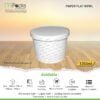 paper flat bowl | Paper Food Flat Bowl | Flat Bowl Container | Flat Bowl, Soup Bowl | White Paper with Lid -1250ml, 40oz Size