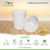Paper Cup | Paper Glasses | Paper Cup Double Wall | Customize Paper Cup with lid - white paper 240ml or 8oz Size