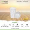 Paper Cup | Paper Glasses | Paper Cup single Wall | single Wall Paper glasses | Customize Paper Cup with lid - white and craft paper 330ml or 11oz Size
