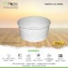 paper flat bowl | Paper Food Flat Bowl | Flat Bowl Container | Flat Bowl, Soup Bowl | White Paper flat bowl with Lid -7500ml, 24oz Size