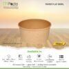 paper flat bowl | Paper Food Flat Bowl | Flat Bowl Container | Flat Bowl, Soup Bowl | Kraft Paper flat bowl with Lid -7500ml, 24oz Size
