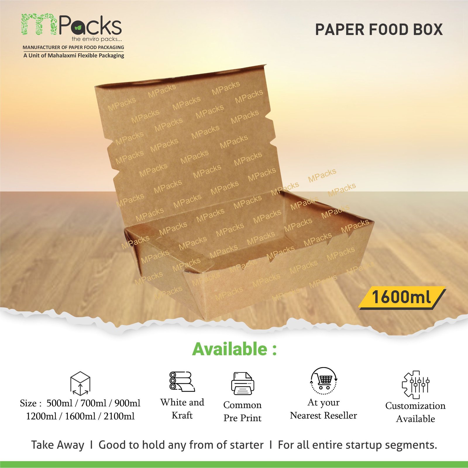 Paper Food Box 1600