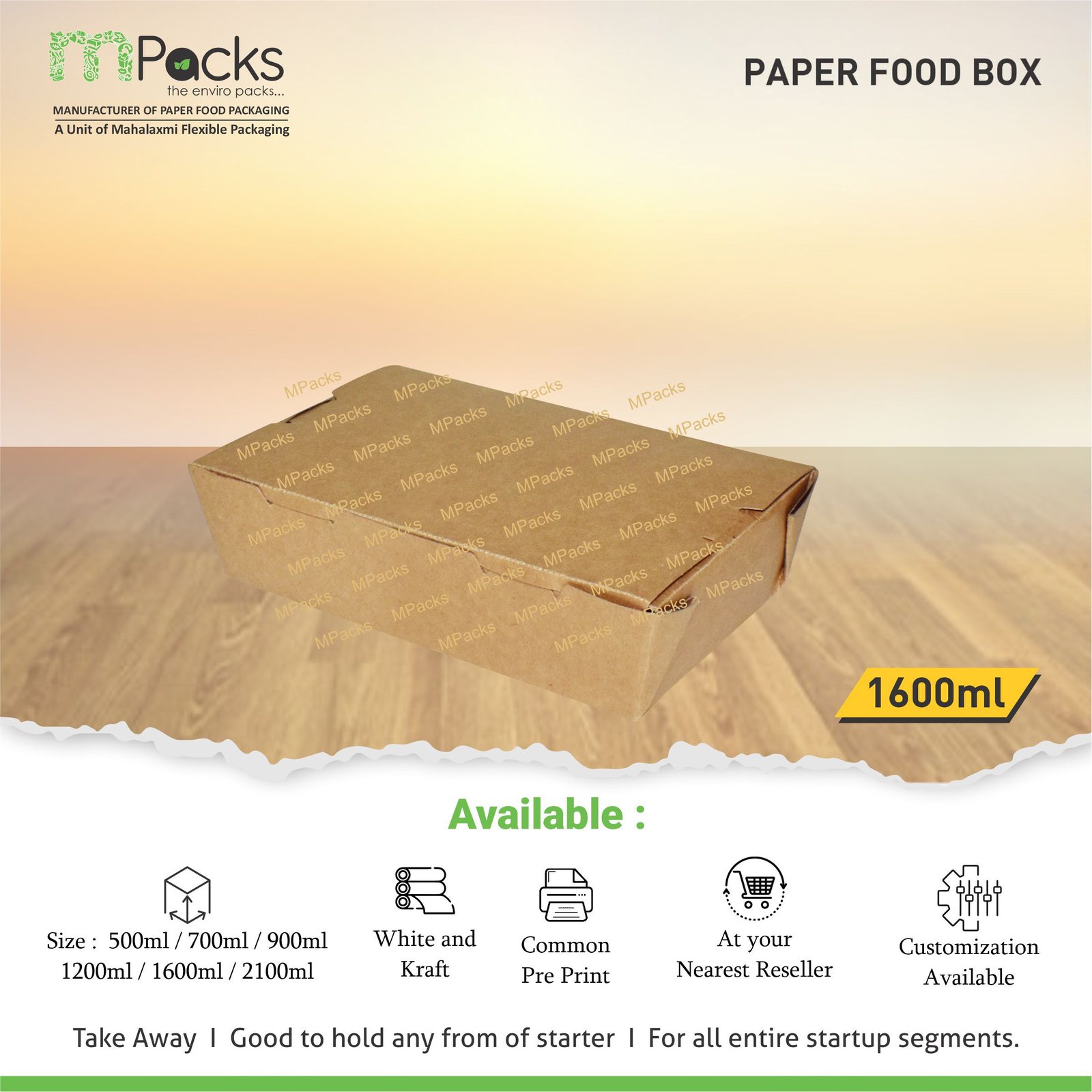 Paper Food Box 1600