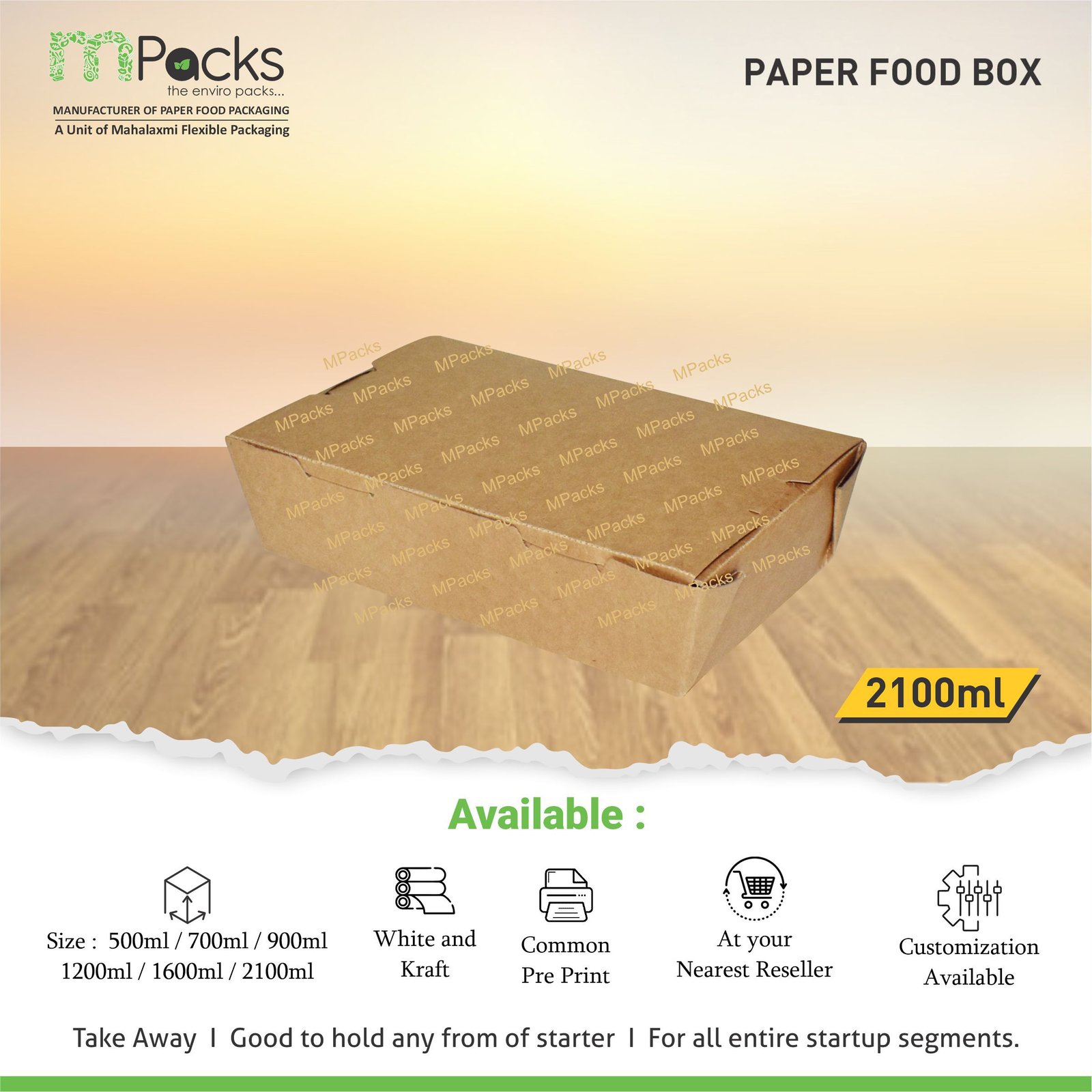 Paper Food Box 2100
