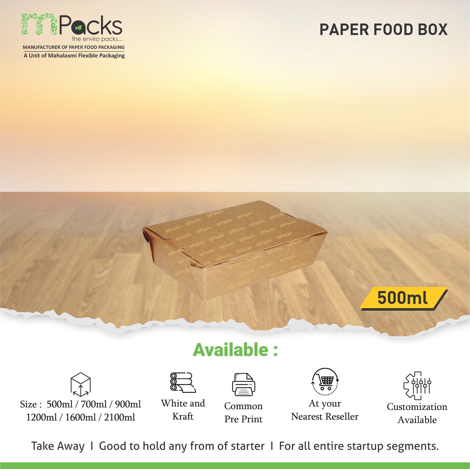 Paper Food Box 500 ml