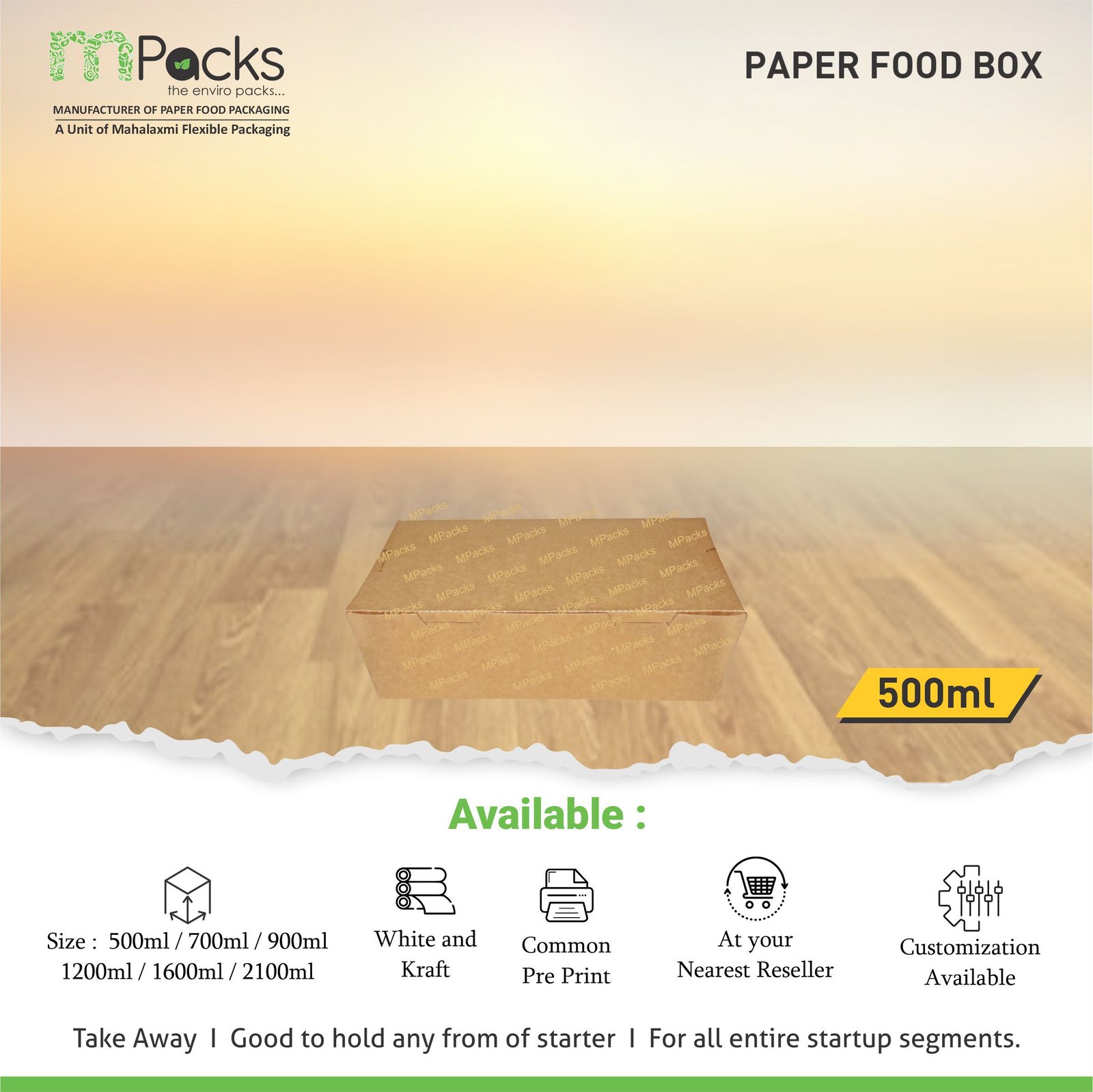 Paper Food Box 500 ml