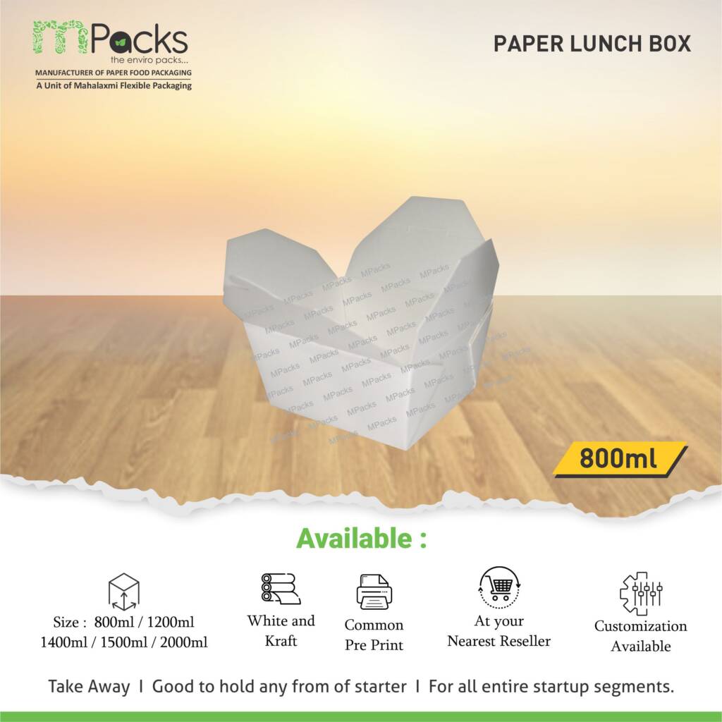 Lunch Box, 800 ml – White – Mpacks