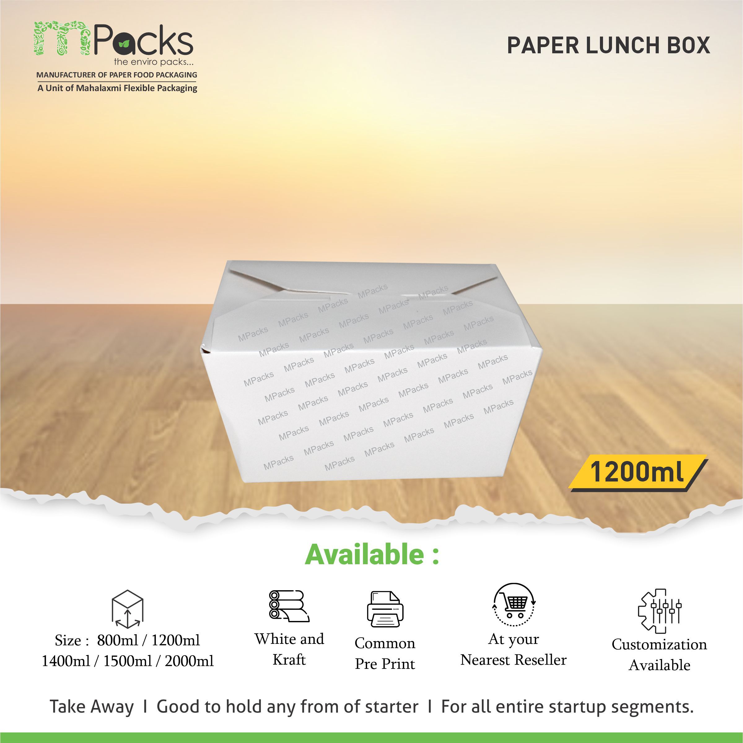 paper lunch box 1200