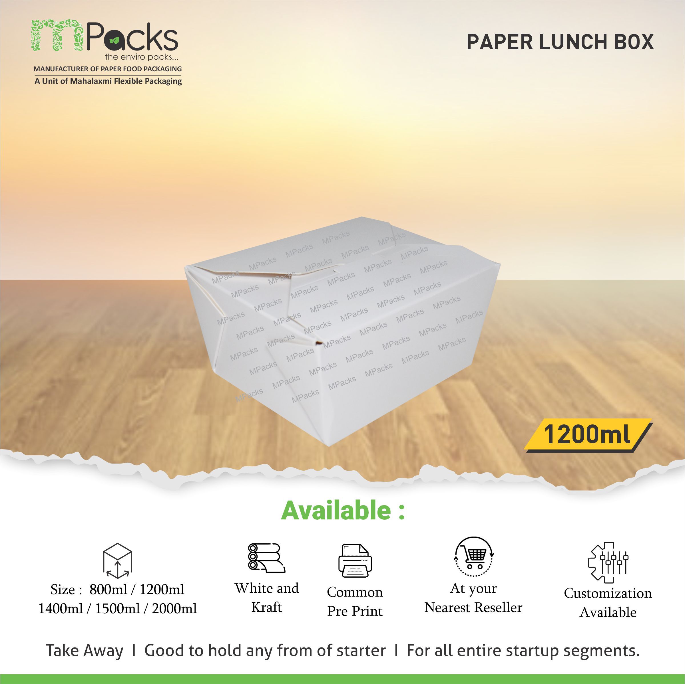 paper lunch box 1200
